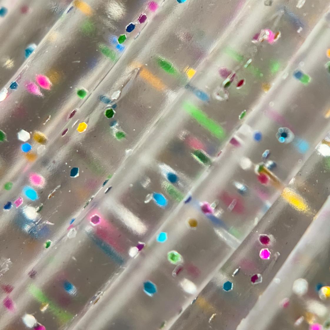 Funfetti Clear with Rainbow Glitter PLA Filament 1.75mm, 1kg