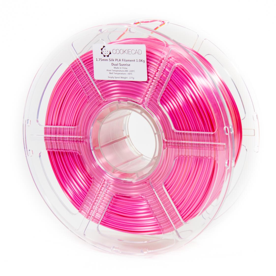SILK Dual Sunrise (pink - yellow) PLA Filament 1.75mm, 1kg