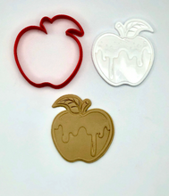 Load image into Gallery viewer, Apple with Honey, Rosh Hashanah, Cookie Cutter Fondant Embosser - 3&quot;