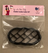 Load image into Gallery viewer, Jewish Angular Challah Bread Cookie/Fondant Cutter 2pc SET 3.6&quot;