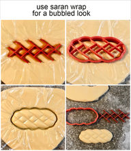 Load image into Gallery viewer, Jewish Angular Challah Bread Cookie/Fondant Cutter 2pc SET 3.6&quot;