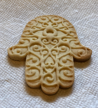 Load image into Gallery viewer, Hamsa Swirl EYE Cookie Cutter w/Fondant Embosser - 2-piece - 4&quot; or 8.5&quot;