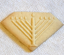 Load image into Gallery viewer, Jewish Menorah Hanukkah Cookie Cutter Diamond-Shaped  2pc SET w/Fondant Embosser