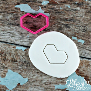 Chubby Geo Heart Cutter | Lil Miss Cakes