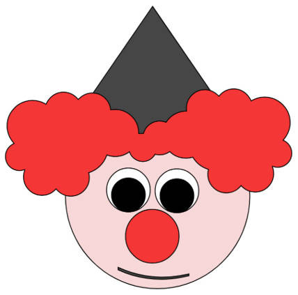 Clown Head - Outline Shape