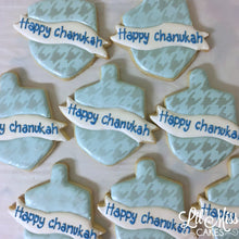 Load image into Gallery viewer, Dreidel Banner Cookies | Lil Miss Cakes