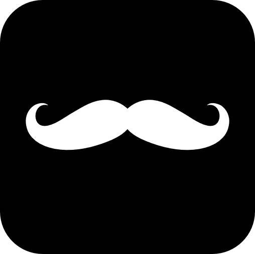 Square Cutout - Mustache