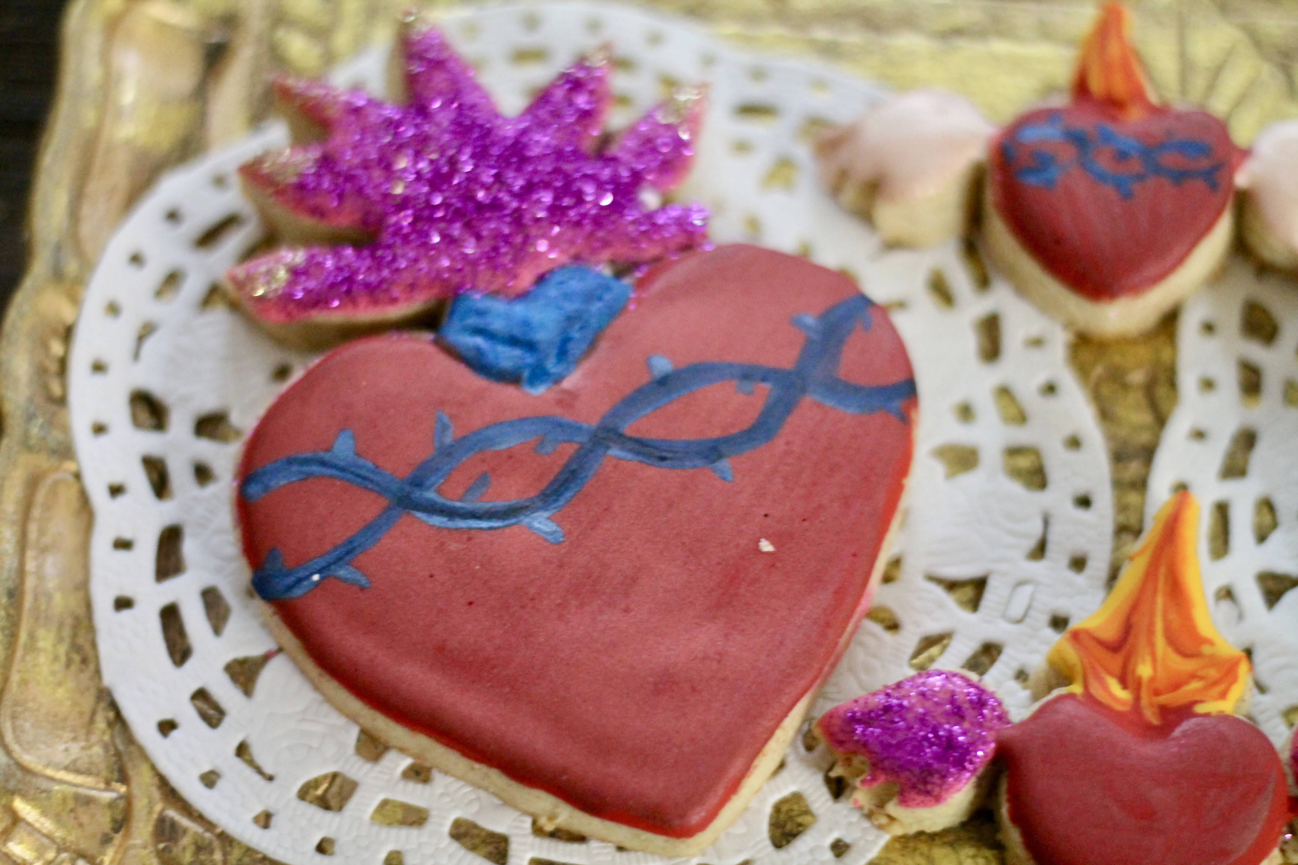 Flaming heart cookie cutter