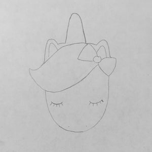Sleepy Unicorn Sketch | Lil Miss Cakes
