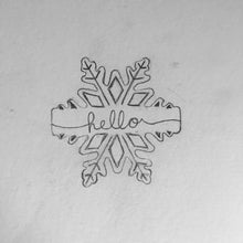 Load image into Gallery viewer, Snowflake Plaque Sketch | Lil Miss Cakes