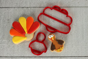 Turkey and Feather Cookies