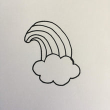 Load image into Gallery viewer, Rainbow Cloud Sketch | Lil Miss Cakes