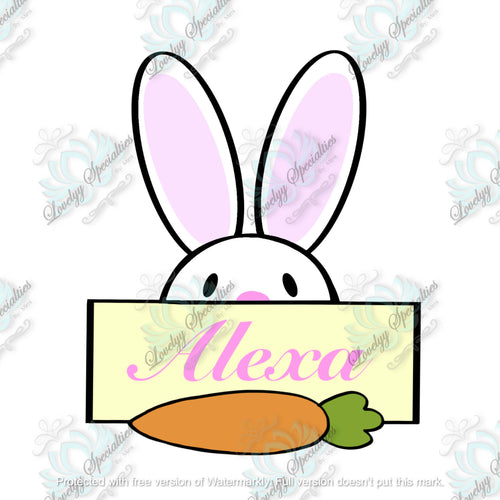 Bunny Name Plaque