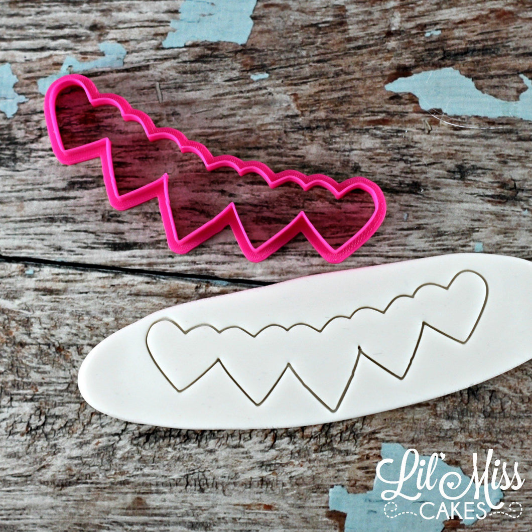 Multi Heart Banner Cutter | Lil Miss Cakes