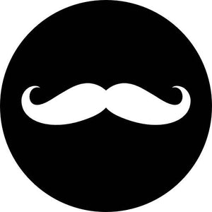 Circle Cutout - Mustache