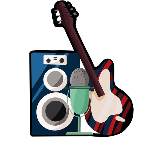 Guitar, Speaker, Microphone Cookie Cutter