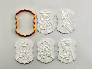 Purim Cast 5 characters 6pc set - Cookie Cutters 3" high