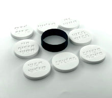 Load image into Gallery viewer, Jewish Hebrew 8 messages Fondant Cutters Embosser SET - Oreo size Round