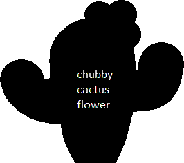 Chubby cactus with flower