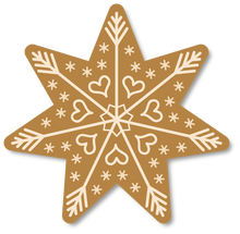 Load image into Gallery viewer, Gingerbread Star Snowflake