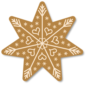 Gingerbread Star Snowflake