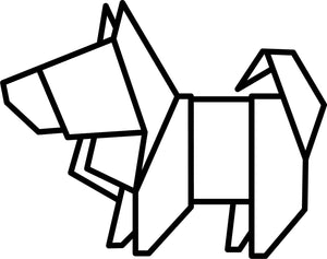 Origami Dog Cookie Cutter