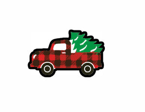Vintage truck with tree for Christmas