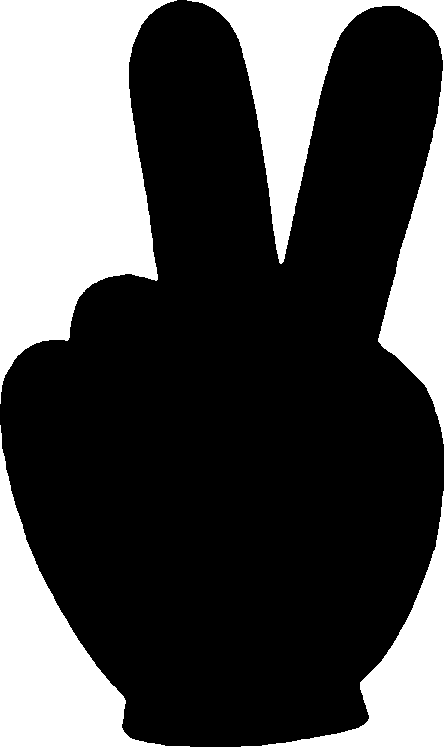 Peace sign hand