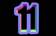 Load image into Gallery viewer, 11 or Eleven year Eleventh year Birthday cookie cutter